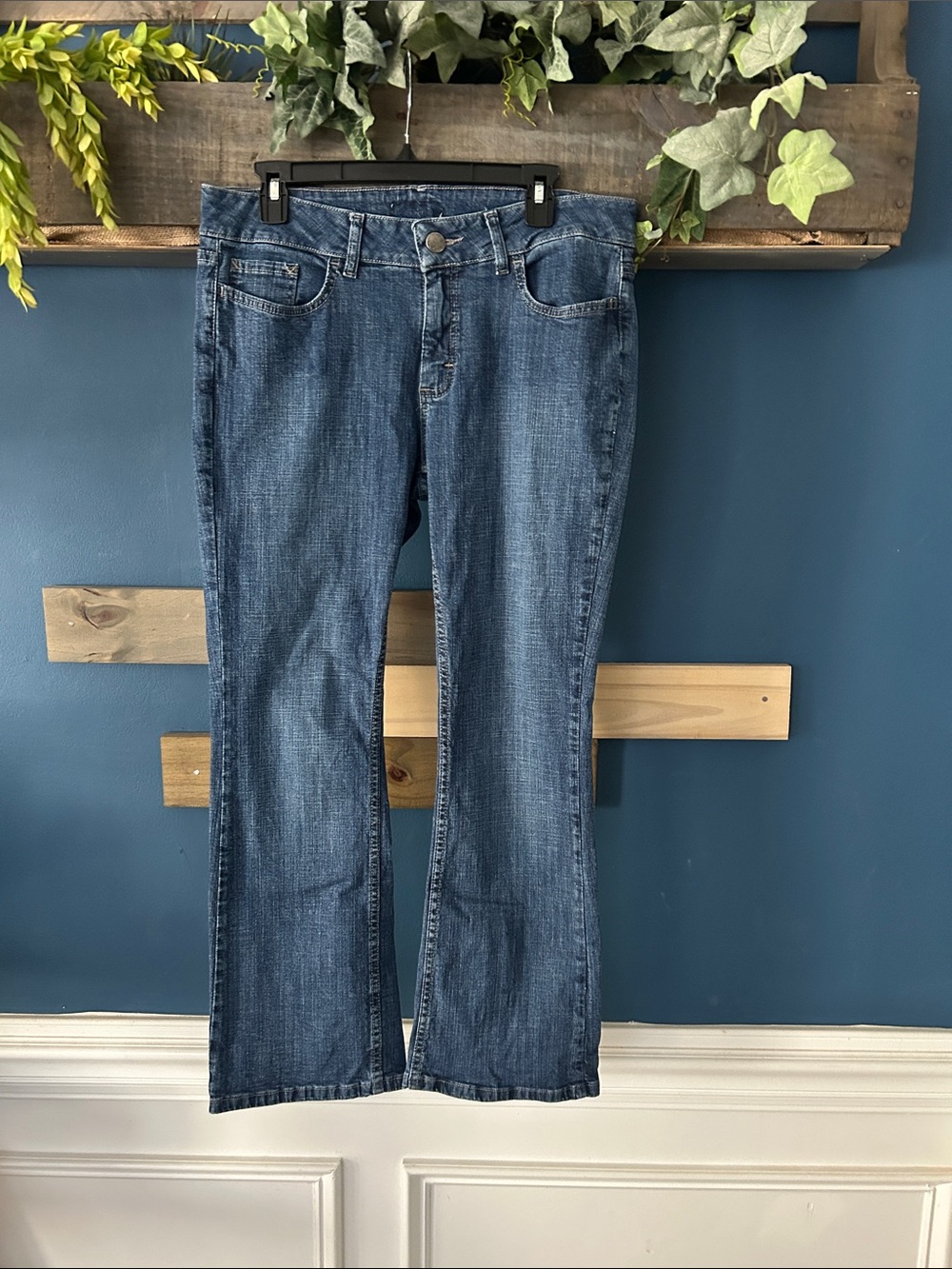 Riders by Lee Women's Dark Blue Bootcut Jeans Midrise Sz 12p